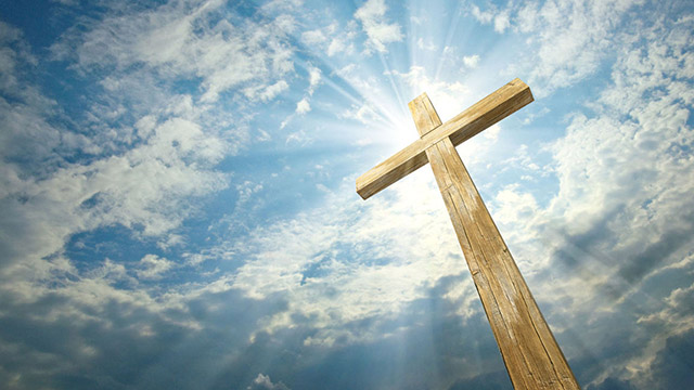 croix vers ciel du Salut de la terre